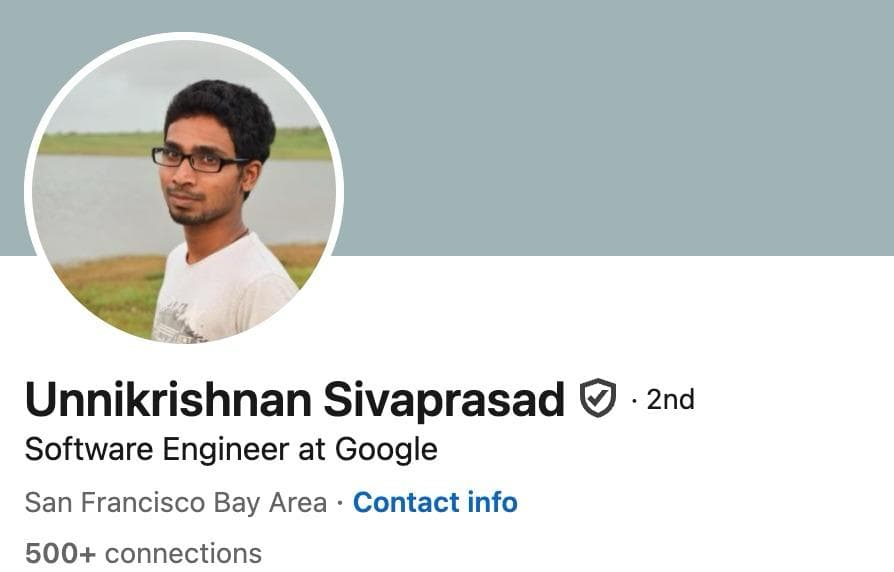 LinkedIn header testimonial