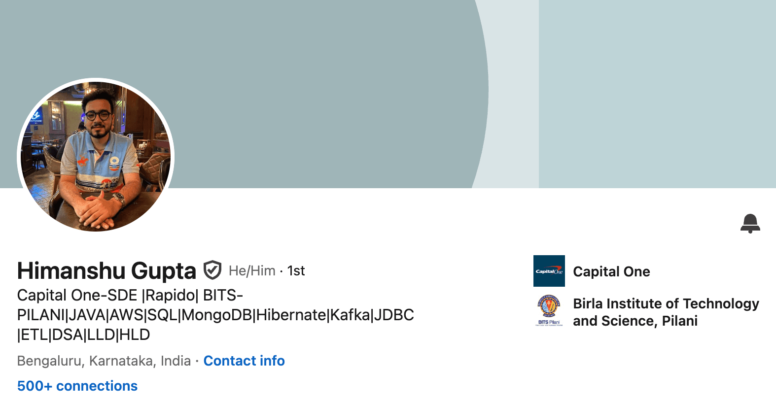 LinkedIn header testimonial