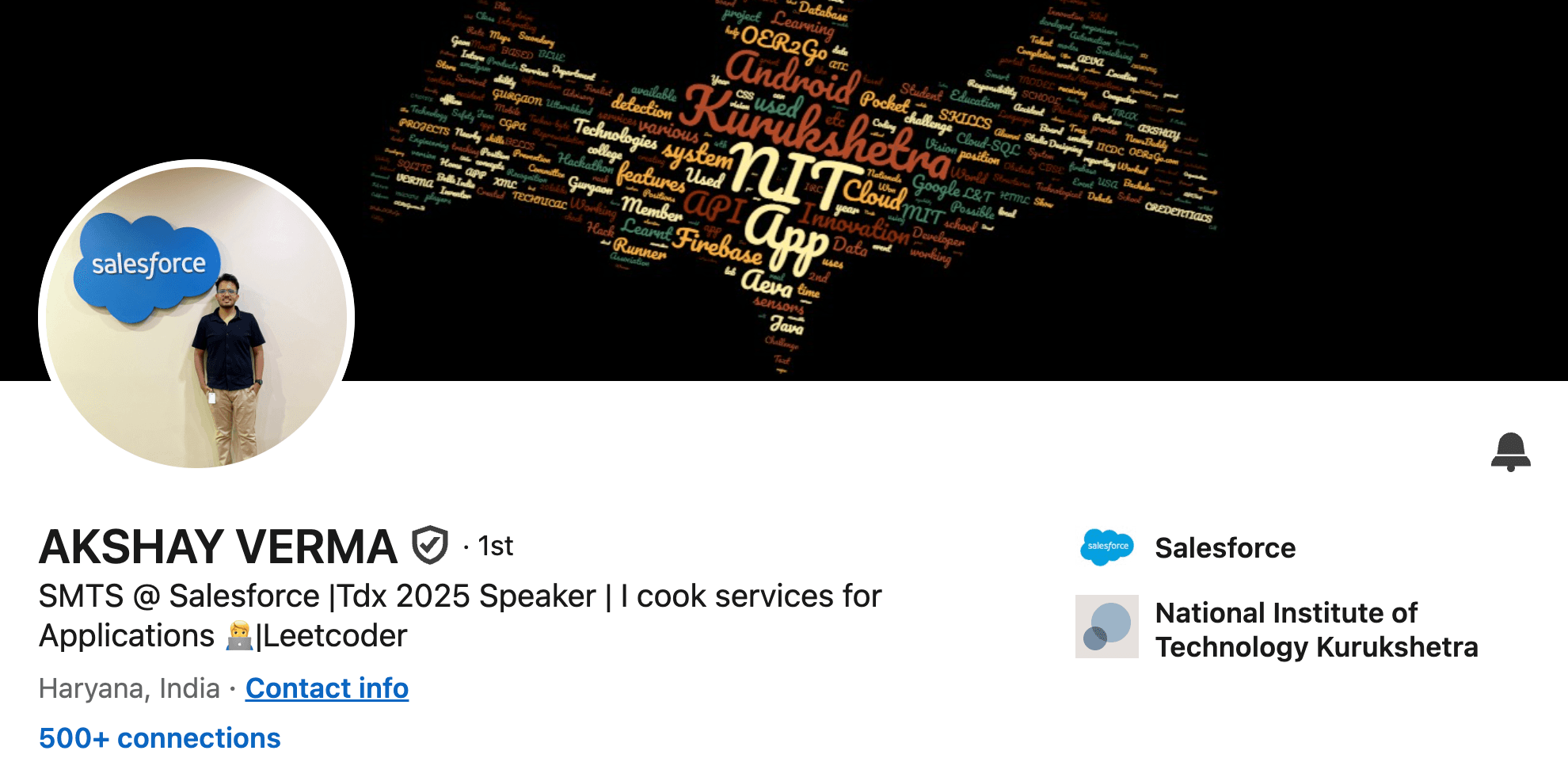 LinkedIn header testimonial